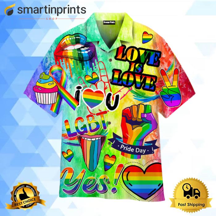 Love Is Love LGBT Month Hawaiian Shirt